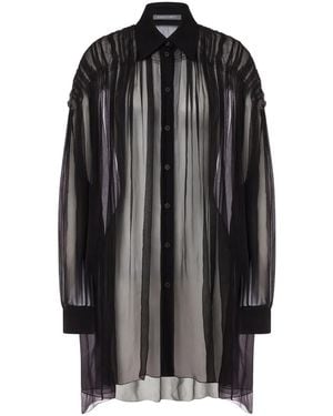 Alberta Ferretti Semi-Sheer Shirt - Black