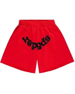 Sp5der Og Studded Shorts - Red