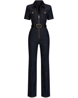 Self-Portrait Belted jumpsuit - Blau