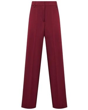 Blanca Vita Pantalon À Plis Marqués - Rouge