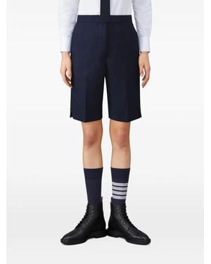 Thom Browne Super 120's Twill Backstrap Bermuda Shorts - Grey