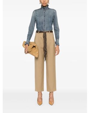Saint Laurent プリーツ パンツ - ナチュラル