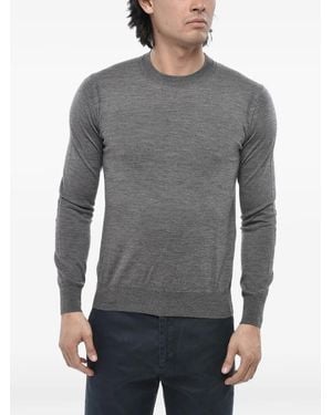 Paolo Pecora Elbow-Patch Crew-Neck Jumper - Grey