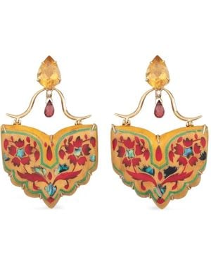 Silvia Furmanovich Pendientes Con Diamantes - Blanco