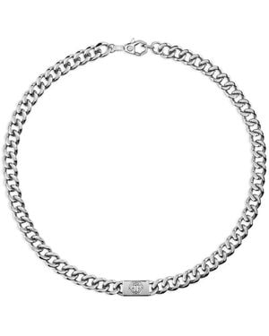 Philipp Plein Plein Tag Chain Necklace - Metallic