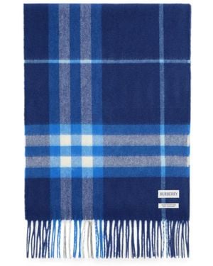 Burberry Patterned Scarf - Blue