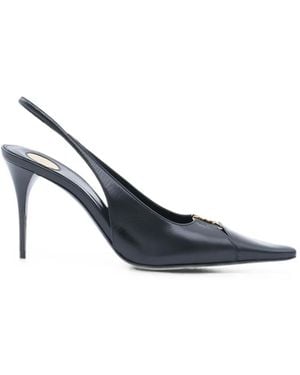 Saint Laurent Babylone Breteuil Slingback Pumps - Blue
