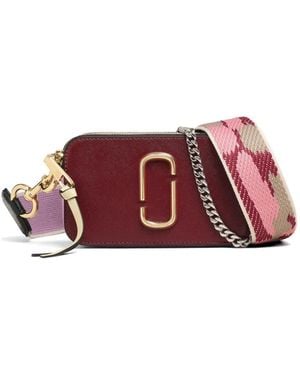 Marc Jacobs Sac À Bandoulière Snapshot Color Block En Cuir - Purple