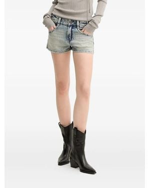 Miss Sixty Jeans-Shorts Mit Logo-Schild - Blau