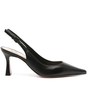 Roberto Festa 90Mm Frans Leather Slingback Court Shoes - Black
