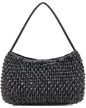 Dragon Diffusion Basil Woven Leather Tote Bag - Black