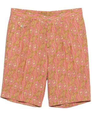 Etro Paisley Pleated Shorts - Pink