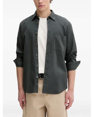 Marc O' Polo Textured Chest-Pocket Shirt - Black