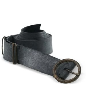 Ziggy Chen Round-Buckle Belt - Black