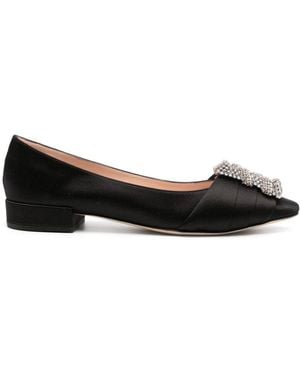 Rodo Crystal-Embellished Ballerina Shoes - Black