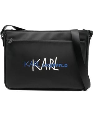 Karl Lagerfeld Laptoptas Met Logoprint - Zwart