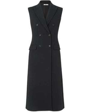Fendi Double-Breasted Sleeveless Midi Dress - Black