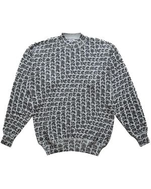 Vetements Maglione Gothic Monogram - Grigio