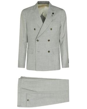 Lardini Double-Breasted Blazer - Grey