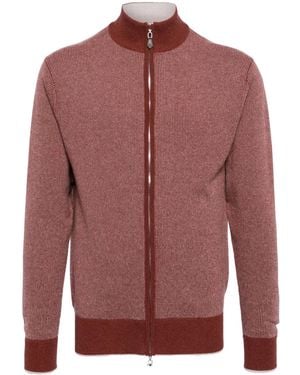 N.Peal Cashmere The Carnaby ジップアップ カーディガン - レッド