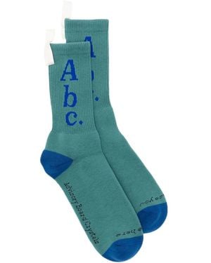 Advisory Board Crystals Calcetines con logo en intarsia - Azul