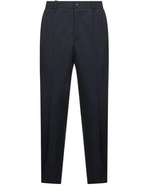 Tagliatore Stretch Virgin Wool Blend Garcon Trousers - Blue