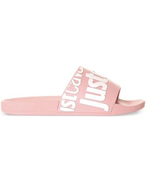 Just Cavalli Logo-Print Slippers - Pink