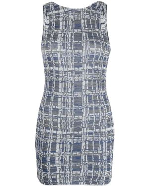 VITELLI Sleeveless Knitted Minidress - Blue