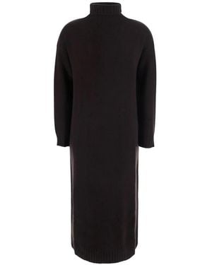 Max Mara Fragore Roll-Neck Knitted Midi Dress - Black