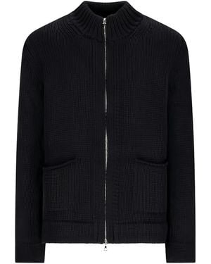 Fabrizio Del Carlo Wollen Vest Met Rits - Zwart