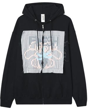 WESTFALL Kapuzenjacke mit grafischem Print - Schwarz