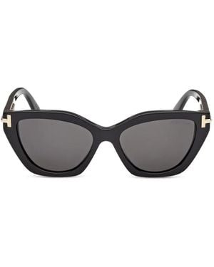 Tom Ford Lunettes De Soleil À Monture Papillon - Gris