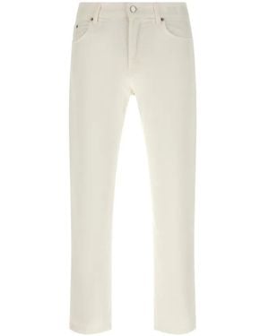 Department 5 Garment-Dyed Straight Jeans - White