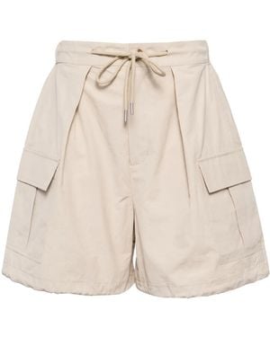 B+ AB High-Waisted Cargo Shorts - Natural