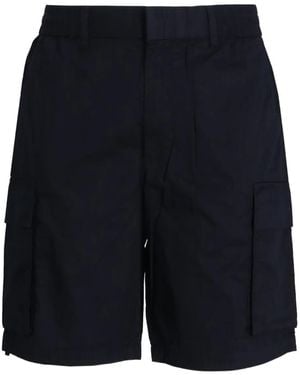 ARMANI EXCHANGE Twill Cargo Shorts - Blue
