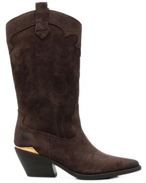 Liu Jo Botas Con Diseño Bordado - Marrón