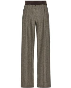 Panicale Check-Pattern Pants - Gray