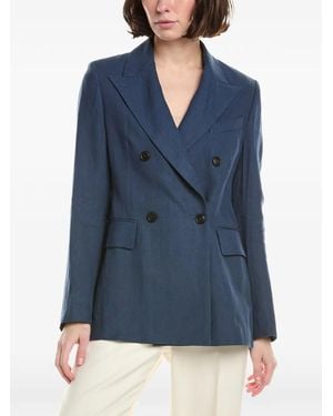 Eleventy Blazer Con Doble Botonadura - Azul