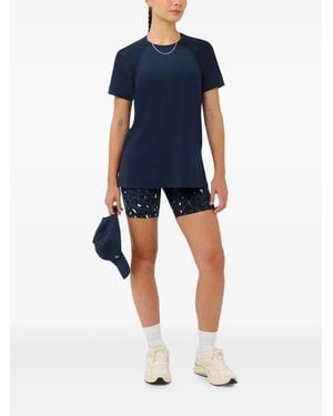 Sweaty Betty Leopard-Print High-Waisted Shorts - Blue