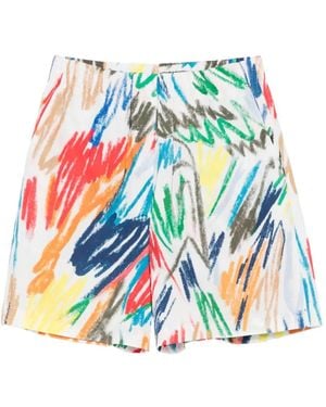 Akris Punto Short Hose Imprimé - White