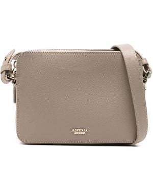 Aspinal of London Leather Crossbody Bag - Grey