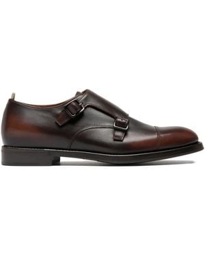 Officine Creative Leather Monk Shoes - Brown
