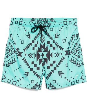TOOCO Graphic-Print Swim Shorts - Blue