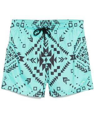 TOOCO Short De Bain À Imprimé Graphique - Bleu