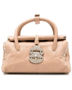 Zanellato Baby Dotta Stud-Embellished Tote Bag - Natural