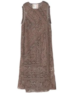 By Walid Chateau Laced Curtain Rima Dress - Brown