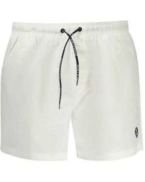 North Sails Drawstring Logo-Patch Swim Shorts - Blue