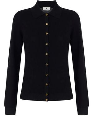 Elisabetta Franchi Gebreid Vest - Blauw