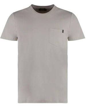 Moorer Breast-Pocket Cotton T-Shirt - Gray