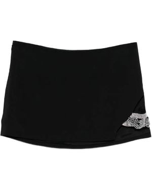 Amen Beaded-Embellished Panel Mini Skirt - Black